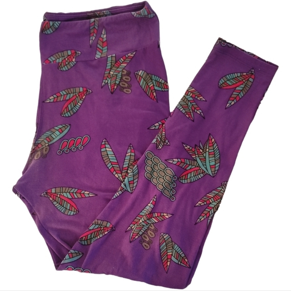 Lularoe feather leggings size big & tall L